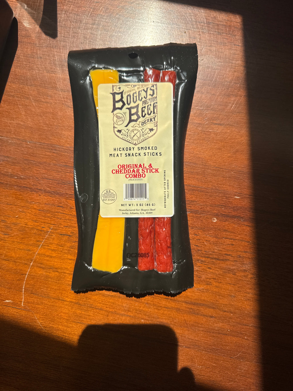 Bogeys Beef Single Meat Snack Stick