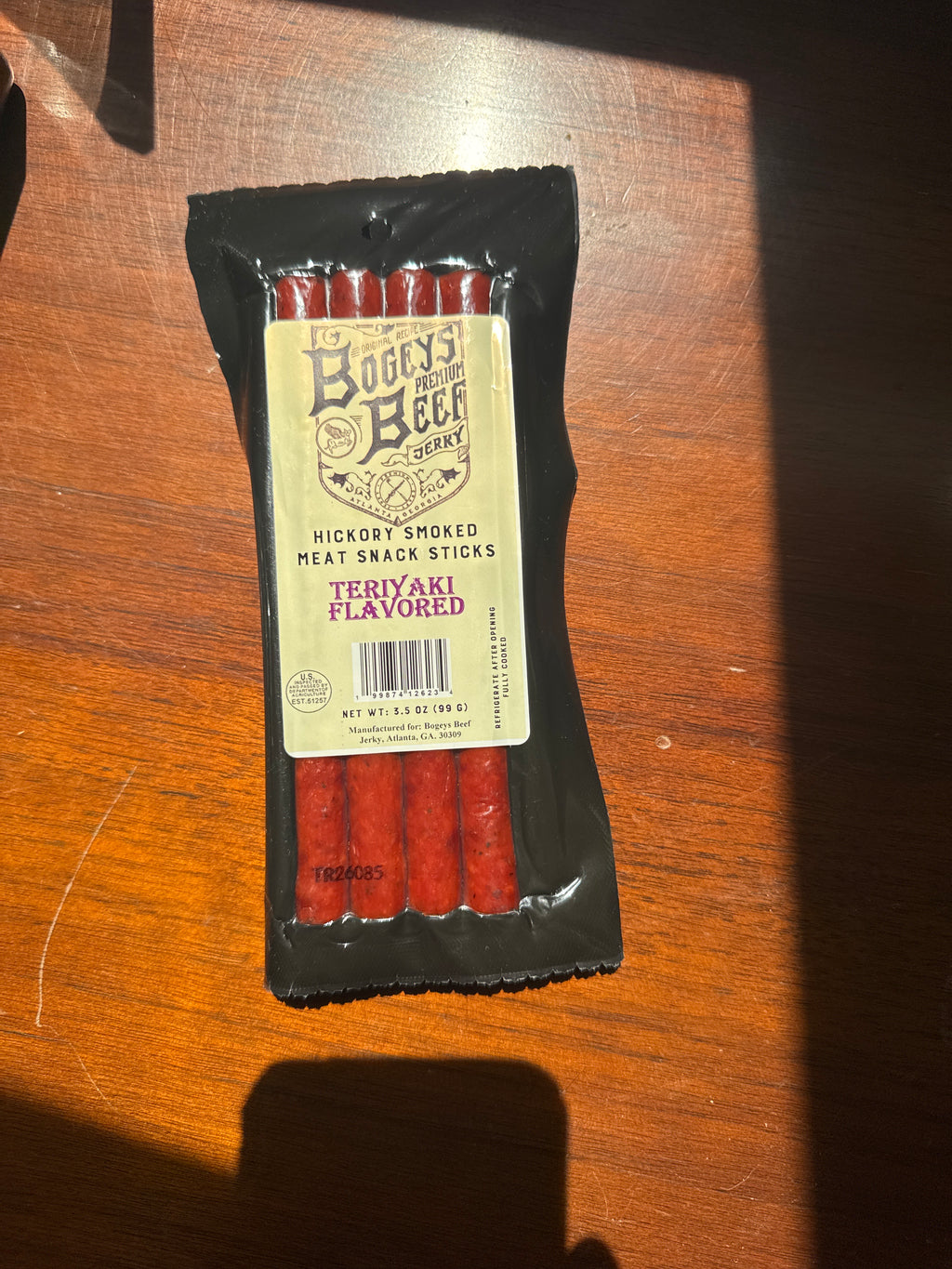 Bogeys Beef Single Meat Snack Stick