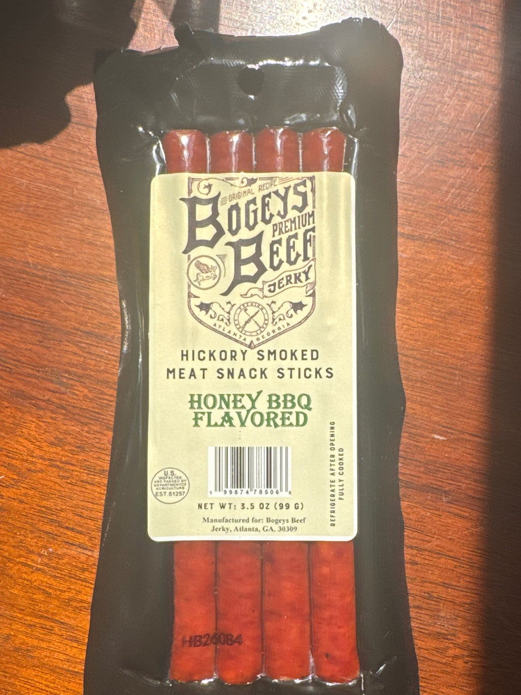 Bogeys Beef Single Meat Snack Stick