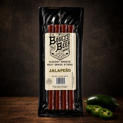 Bogey's Beef Jalapeño hickory smoked meat snack sticks