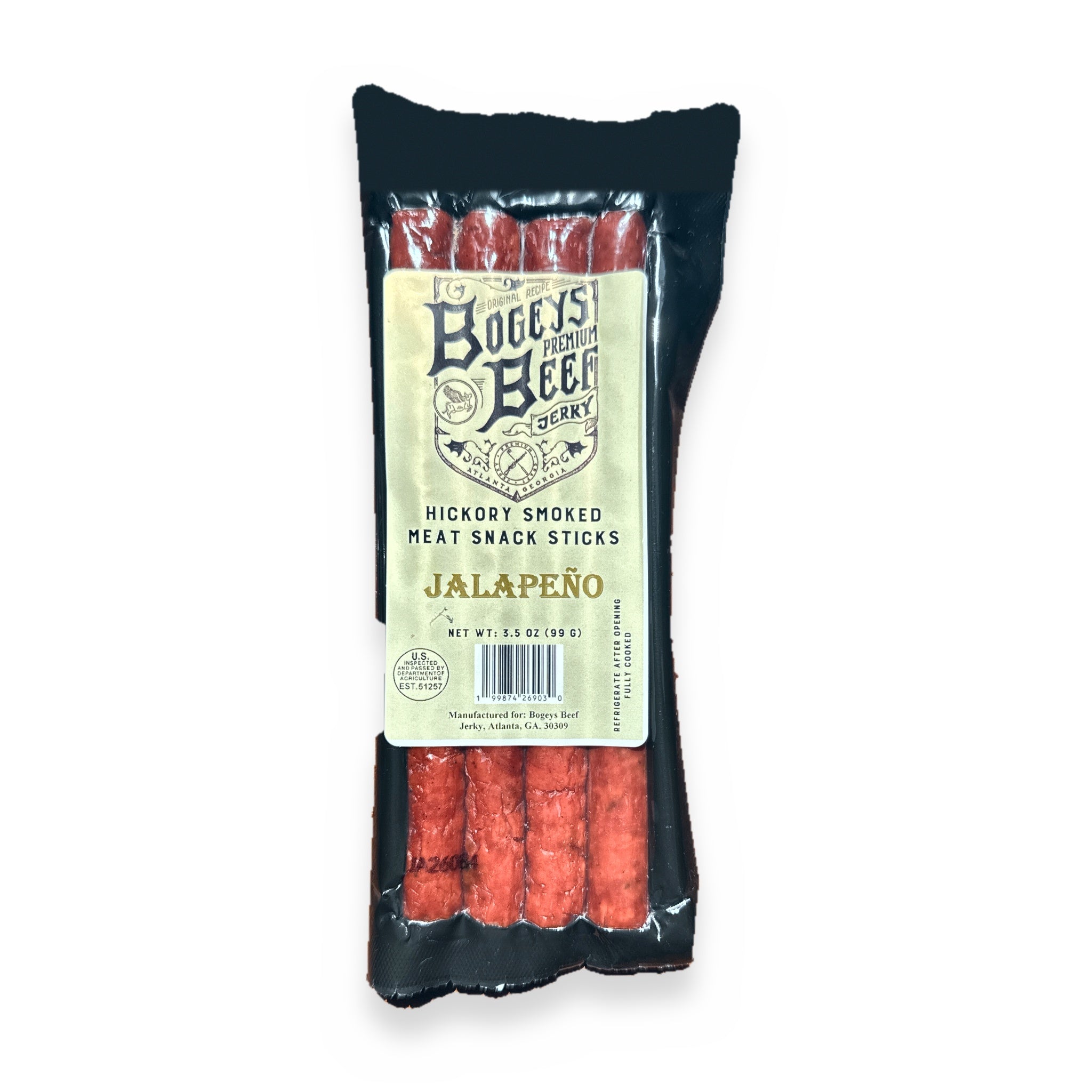 Bogeys Hickory Smoked Meat Snack Sticks – Jalapeño