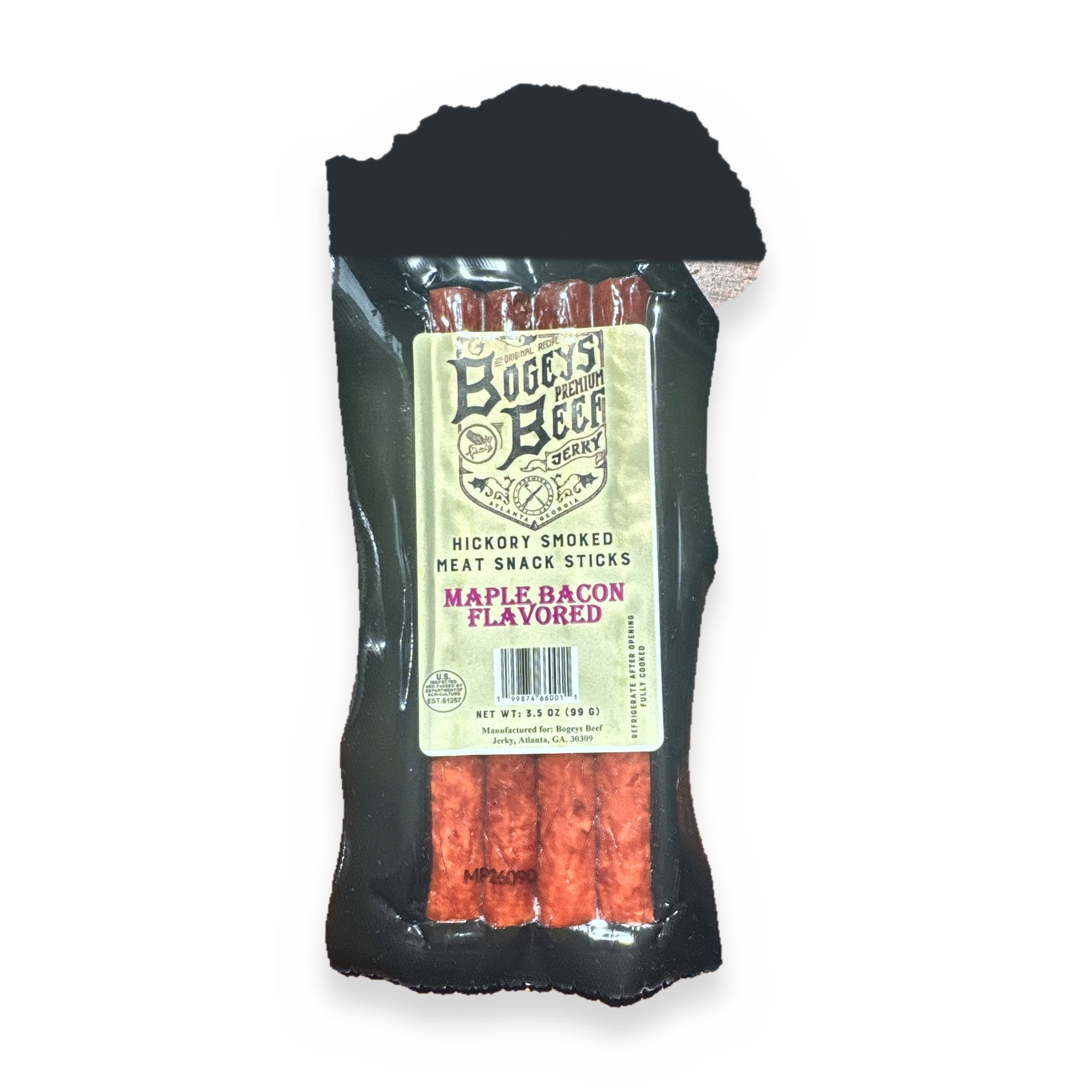 Bogeys Hickory Smoked Meat Snack Sticks – Maple Bacon