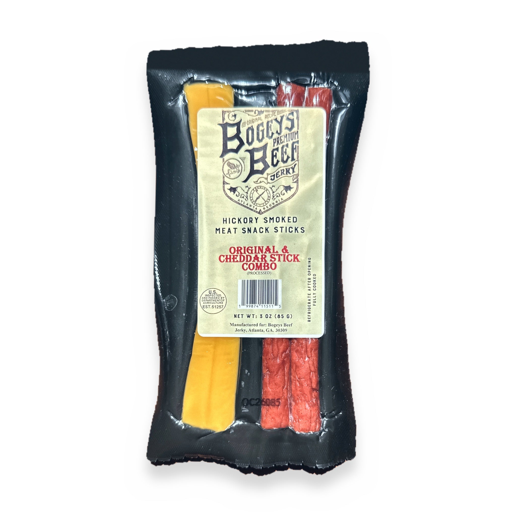 Bogeys Hickory Smoked Meat Snack Sticks – Original & Cheddar Combo